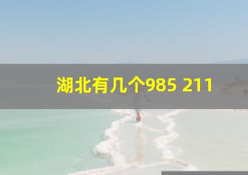 湖北有几个985 211